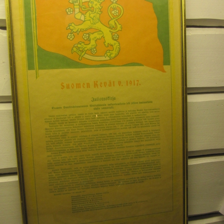 Suomen kevät 1917 taulu kerhohuoneella