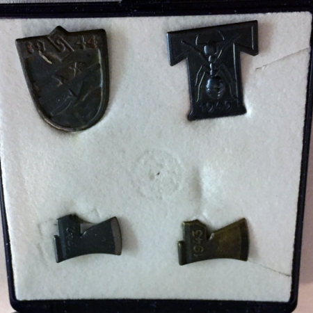 Puolipakollisista talkookeräyksistä sai muistoksi merkin. Ei muuta. Kaikesta oli pulaa.